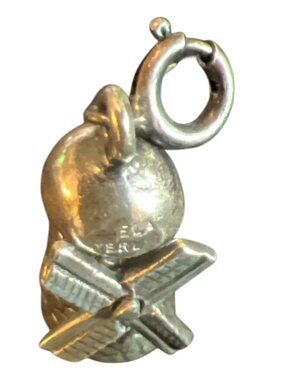 Vintage Sterling Silver Windmill Charm Pendant With Rotating Blades